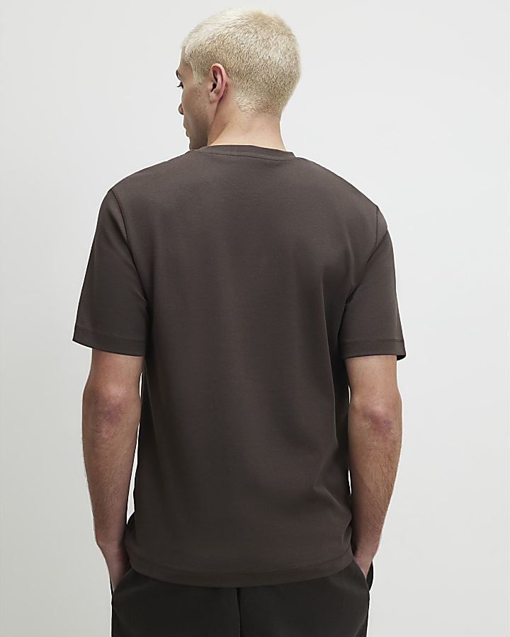 Brown Slim Fit Lightweight T-Shirt