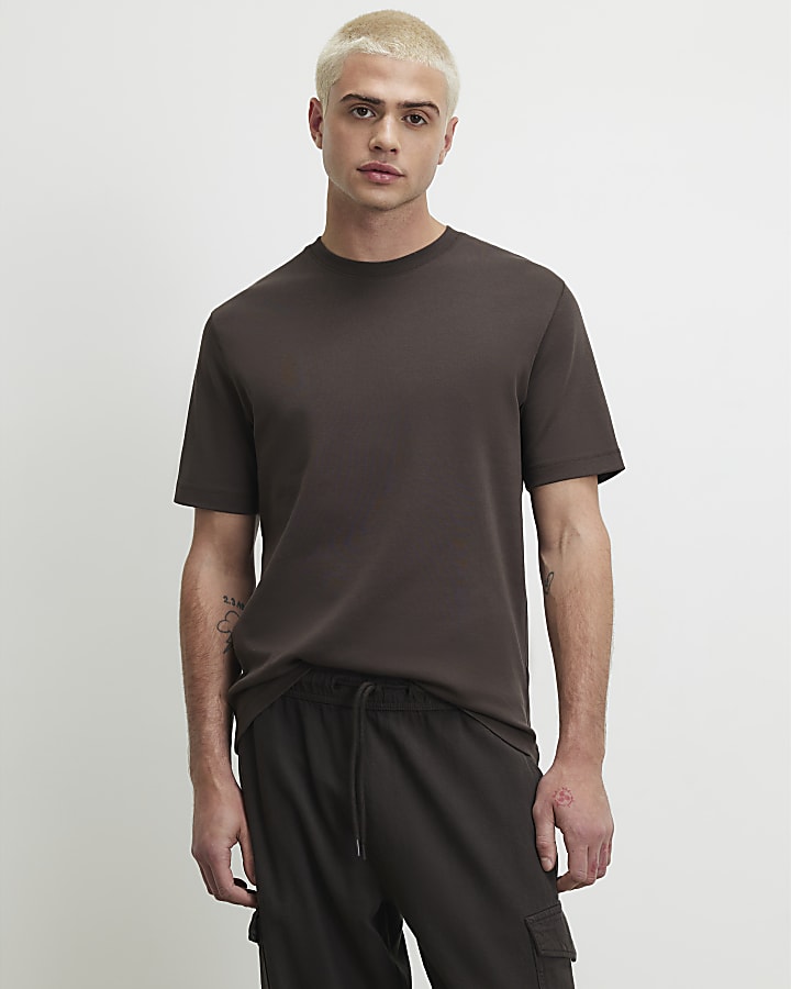 Brown Slim Fit Lightweight T-Shirt