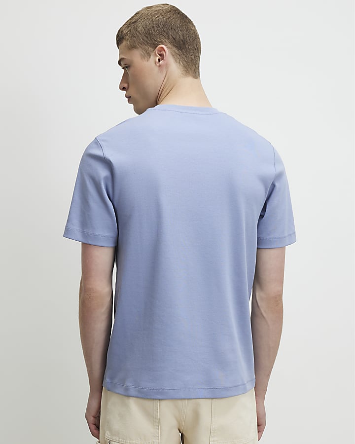Blue Slim Fit Lightweight T-Shirt