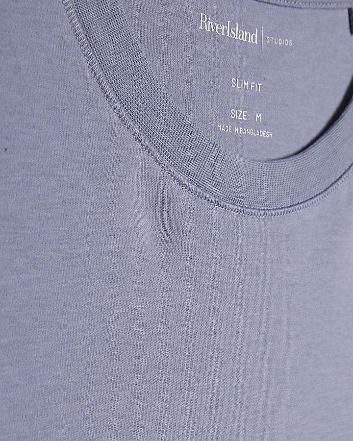 Blue Slim Fit Lightweight T-Shirt