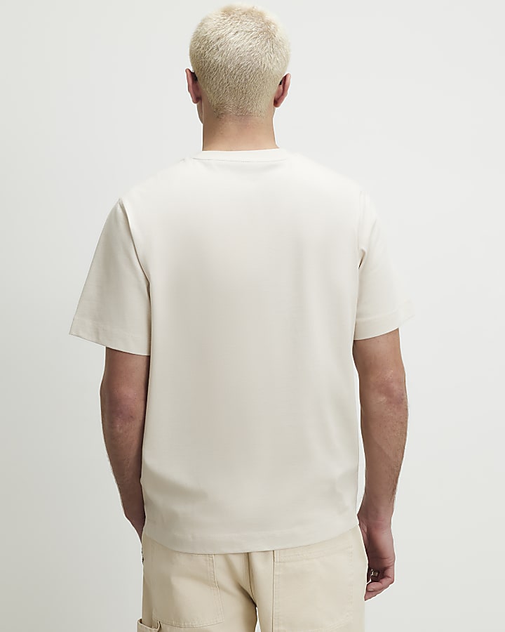 Beige Essentials Regular Fit T-Shirt