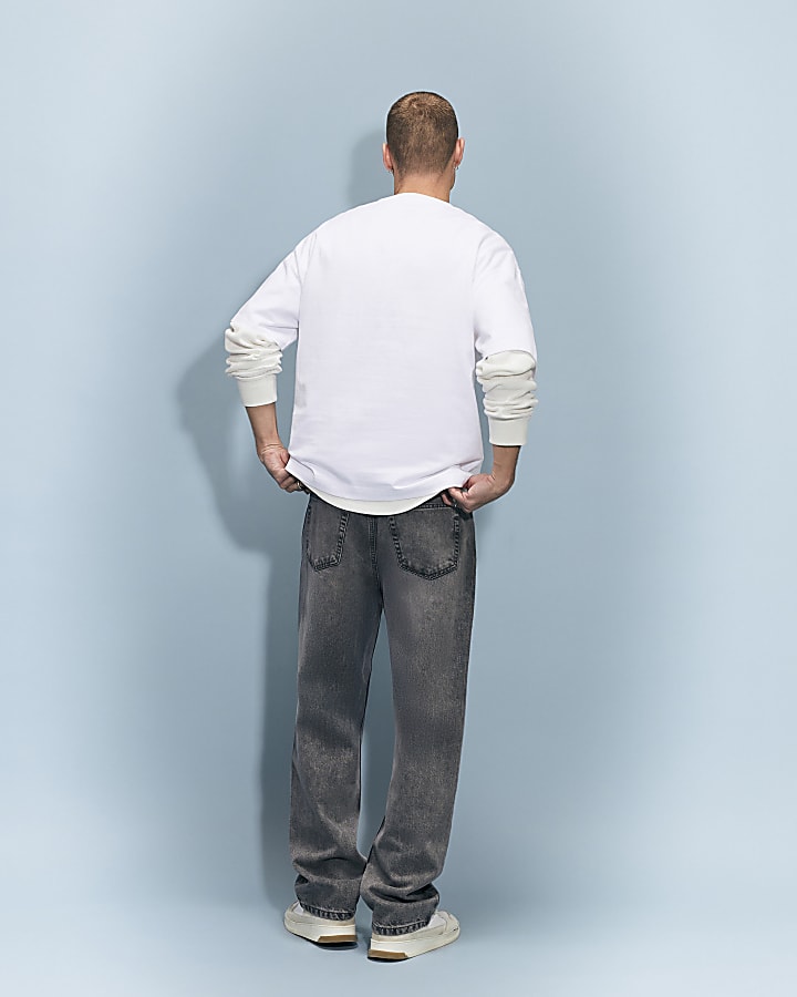 Grey Loose Fit Jeans