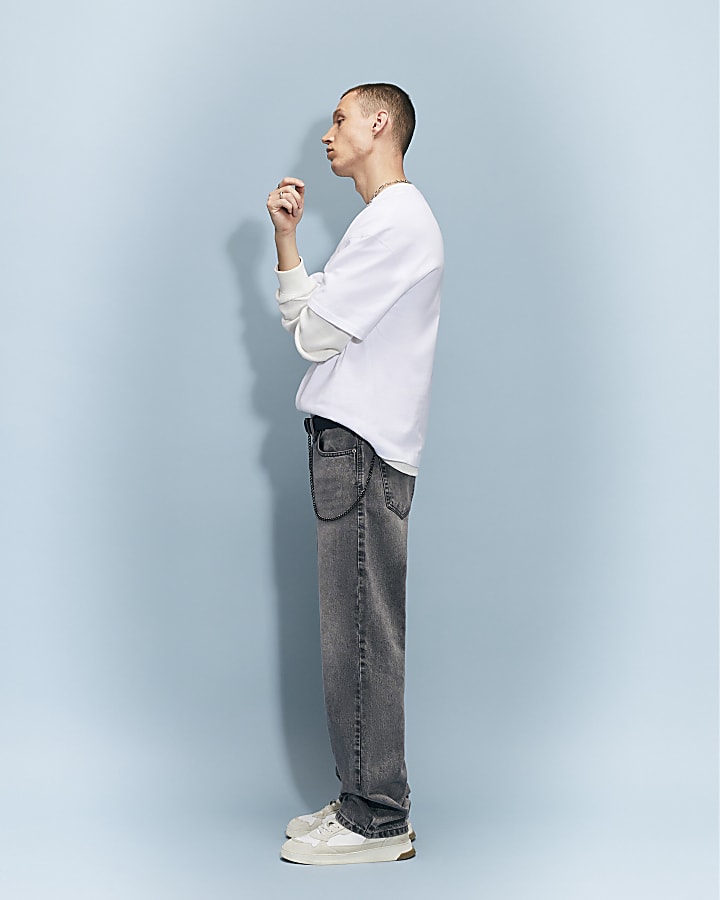 Grey Loose Fit Jeans