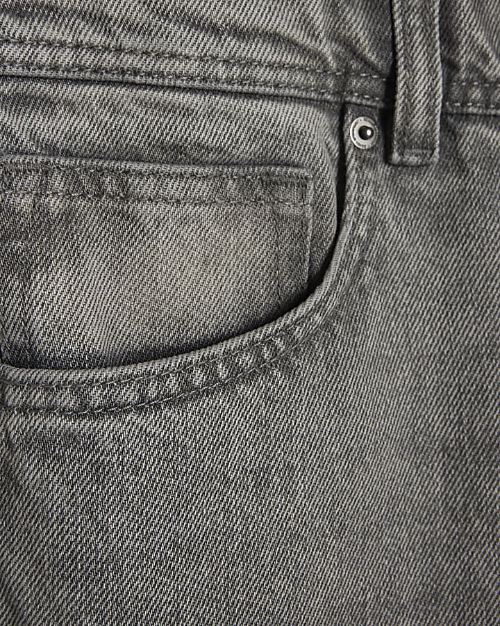 Grey Straight Leg Jeans