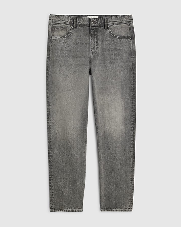 Grey Straight Leg Jeans