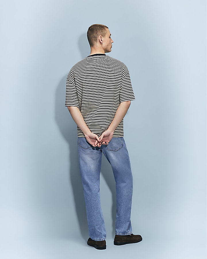 Blue Straight Leg Jeans