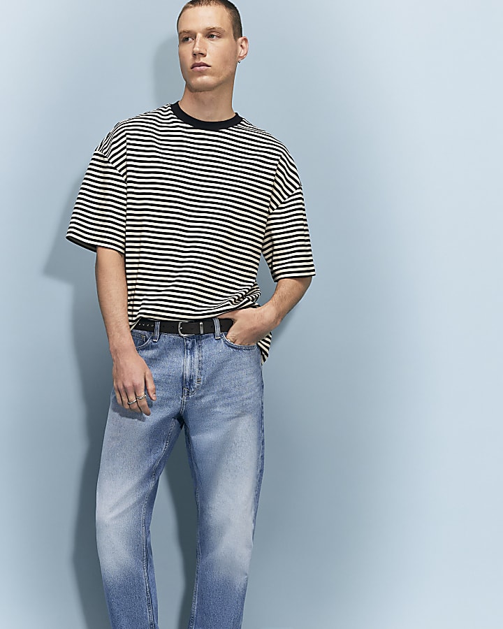 Blue Straight Leg Jeans