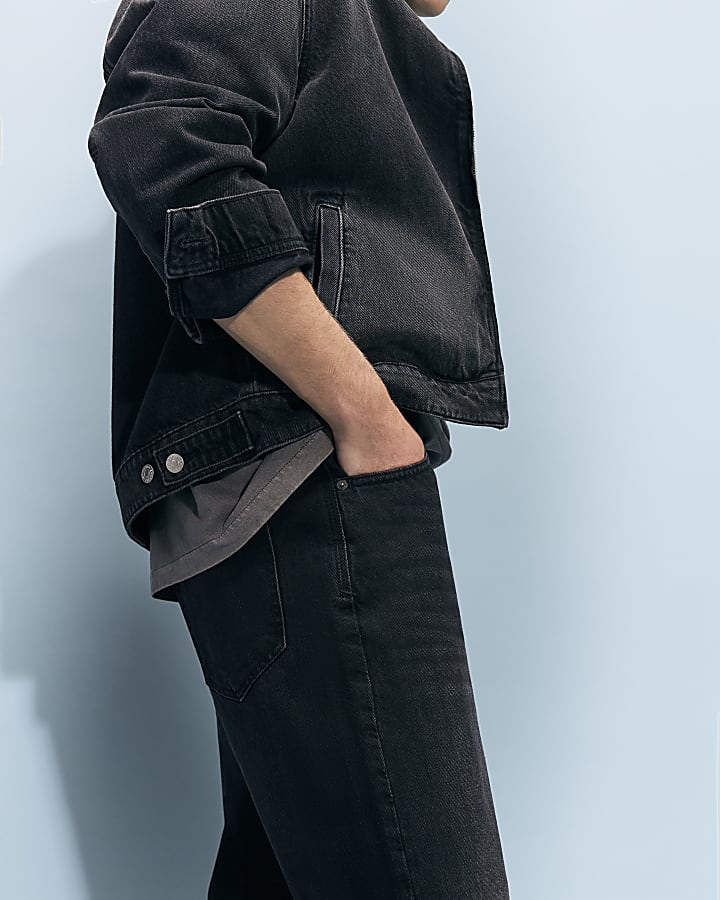 Black Straight Leg Jeans