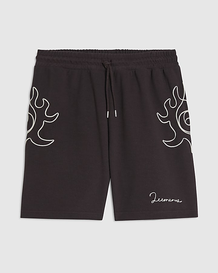 Brown Regular Fit Roping Shorts