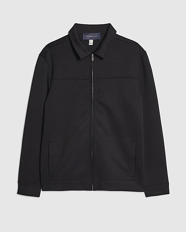 Black Muscle Fit Shacket