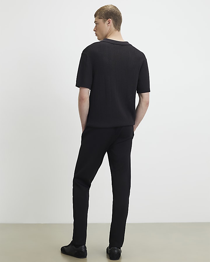 Black Muscle Fit Joggers