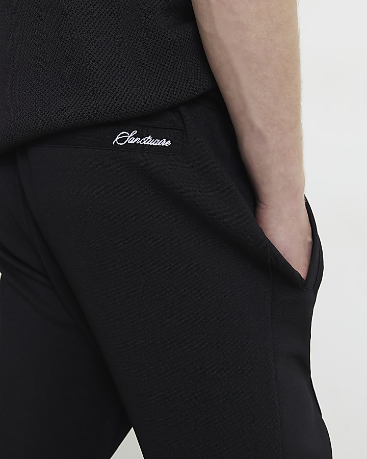 Black Muscle Fit Joggers
