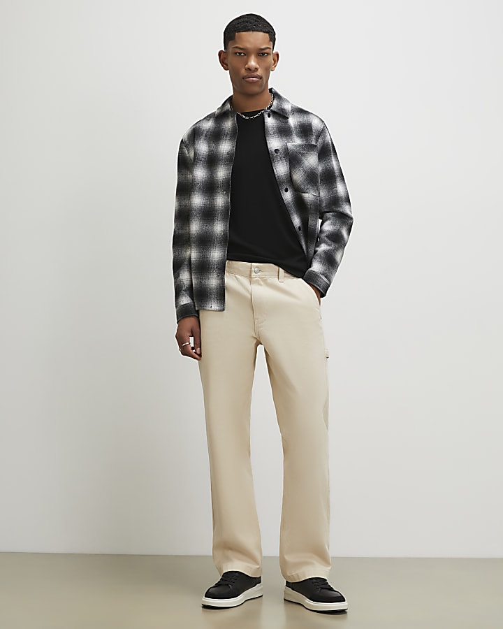 Black Muscle Fit Stripe T-Shirt