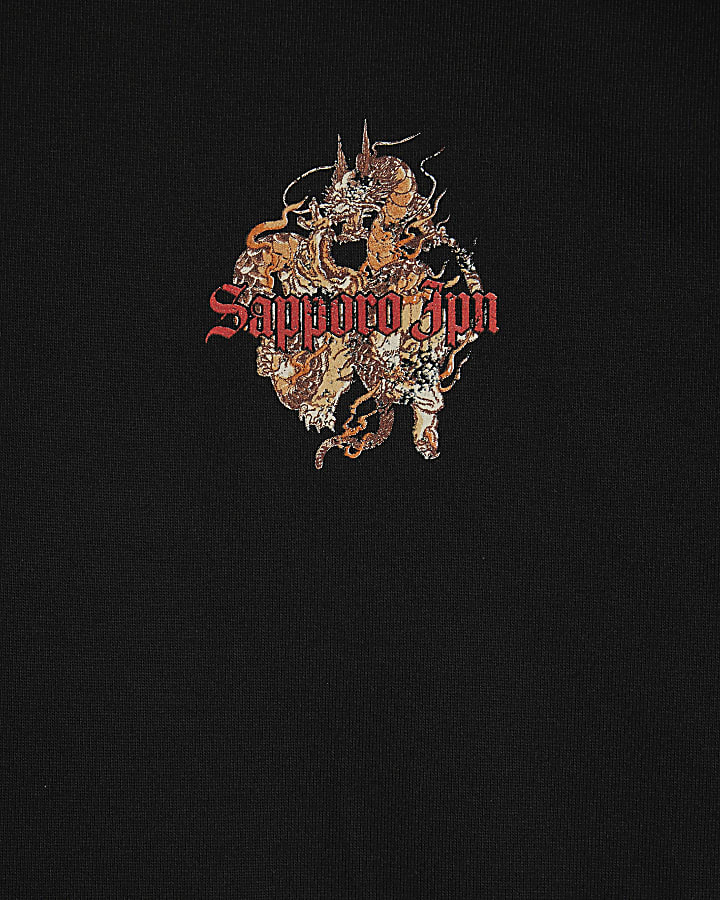 Black Oversized Fit Sappora T-Shirt