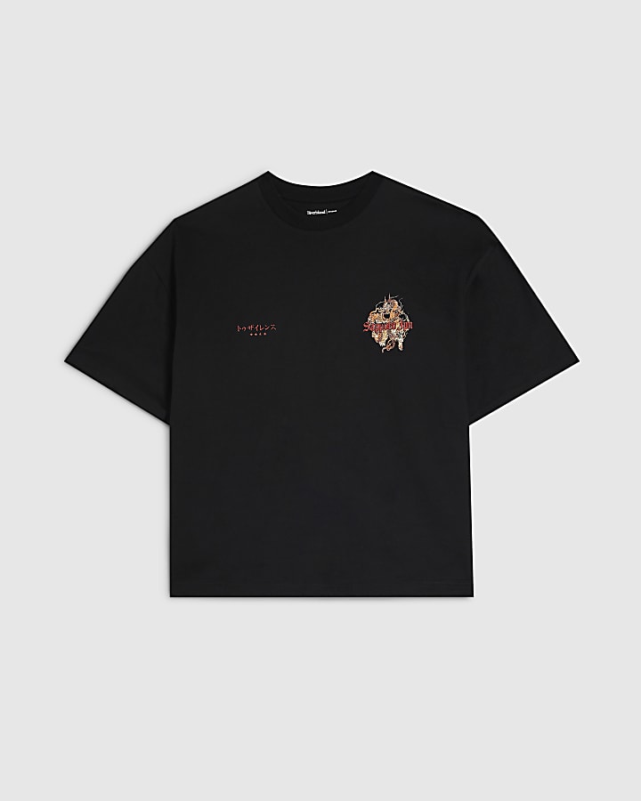 Black Oversized Fit Sappora T-Shirt