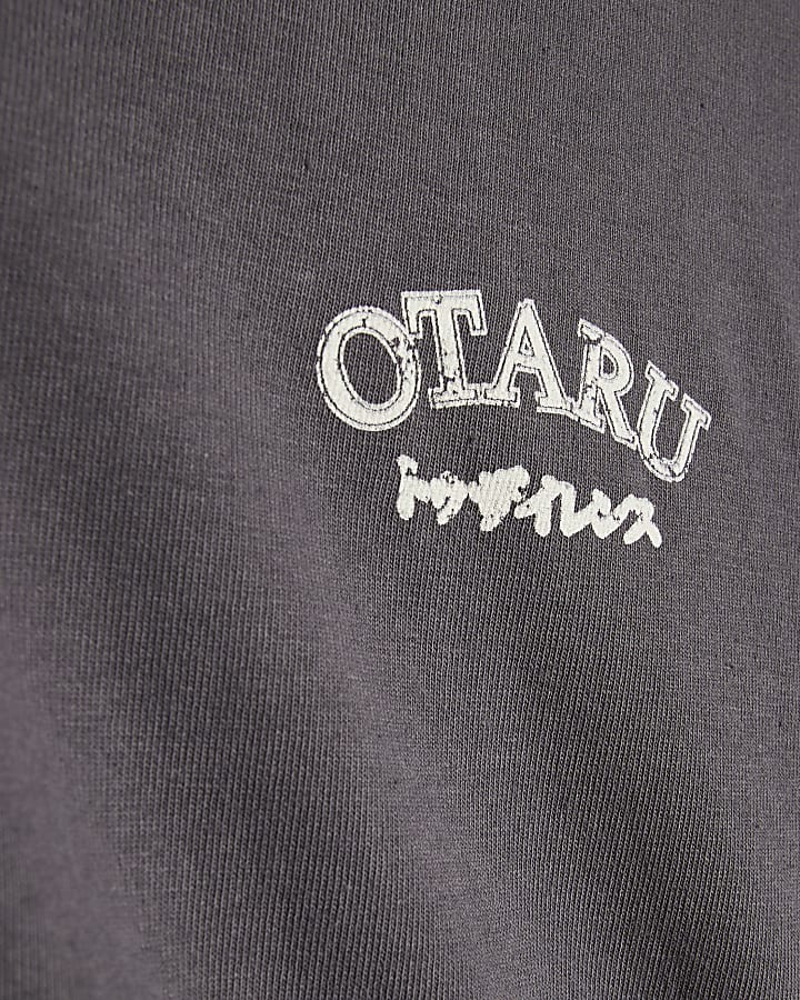 Black Oversized Fit Washed Otaru T-Shirt