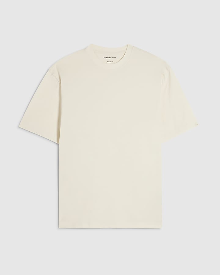 Cream Regular Fit T-Shirt