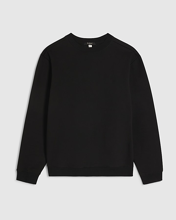 Black Regular Fit Sweatshirt