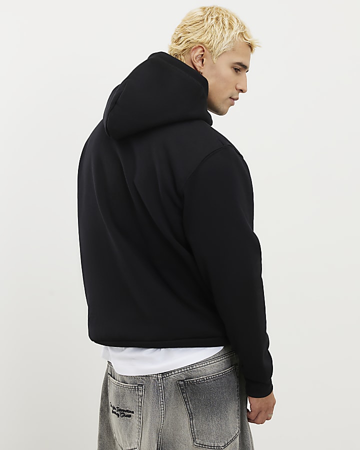 Black Regular Fit Hoodie