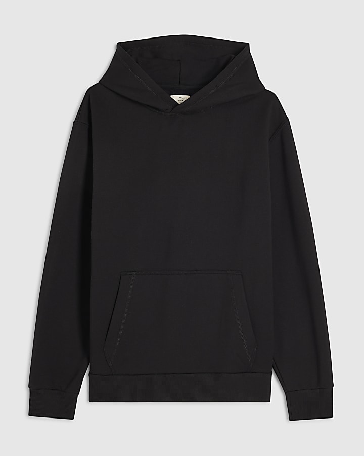 Black Regular Fit Hoodie
