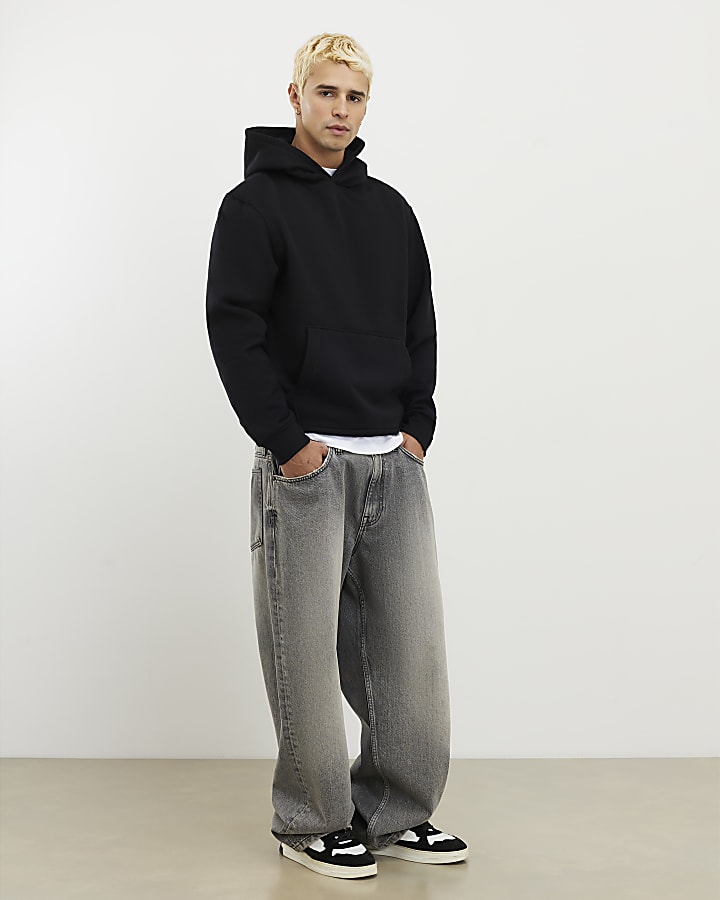 Black Regular Fit Hoodie