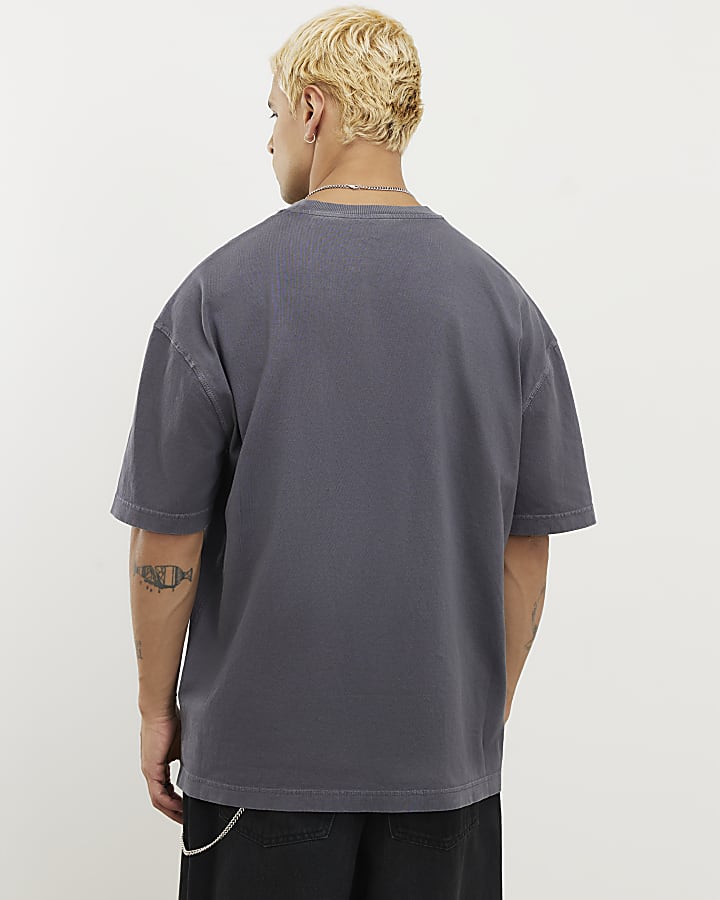 Black Oversized Fit Washed T-Shirt