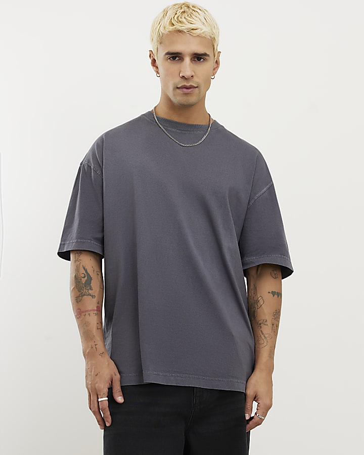 Black Oversized Fit Washed T-Shirt
