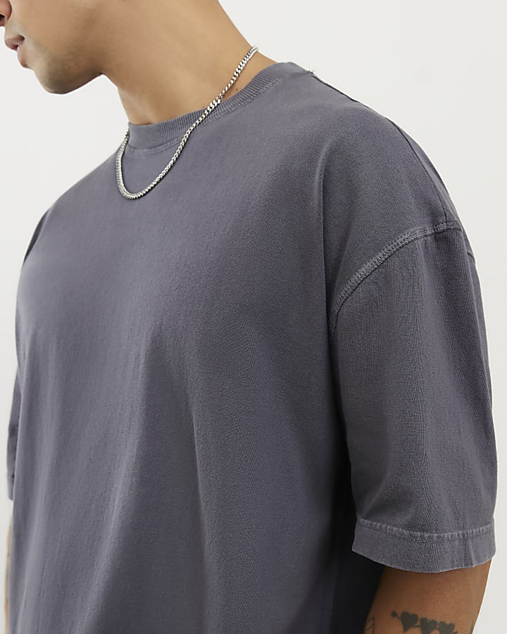 Black Oversized Fit Washed T-Shirt