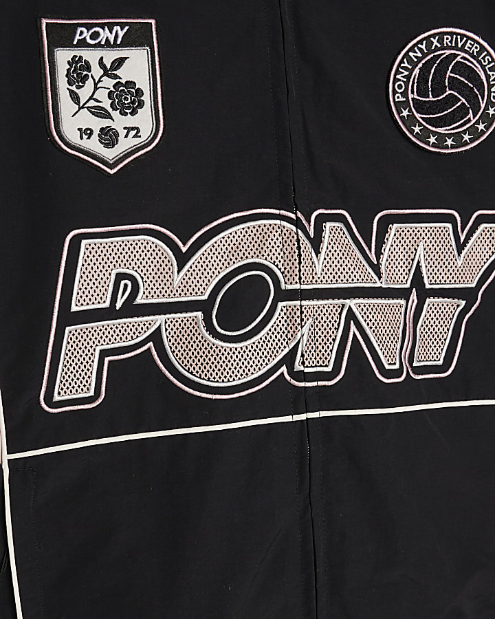 Black Blocked Track Top