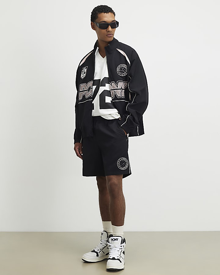 Black Blocked Track Top