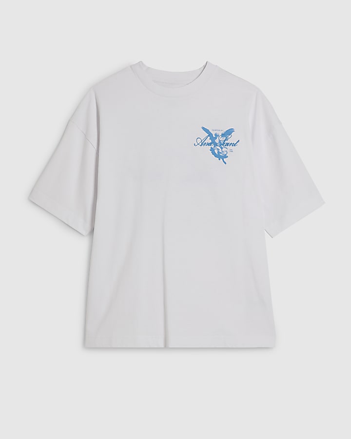 White Oversized Ame Saint Patch T-Shirt