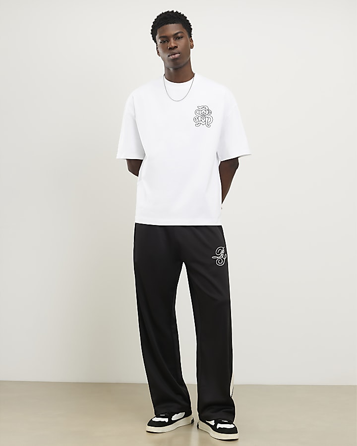 White Oversized Fit Front Crest T-Shirt