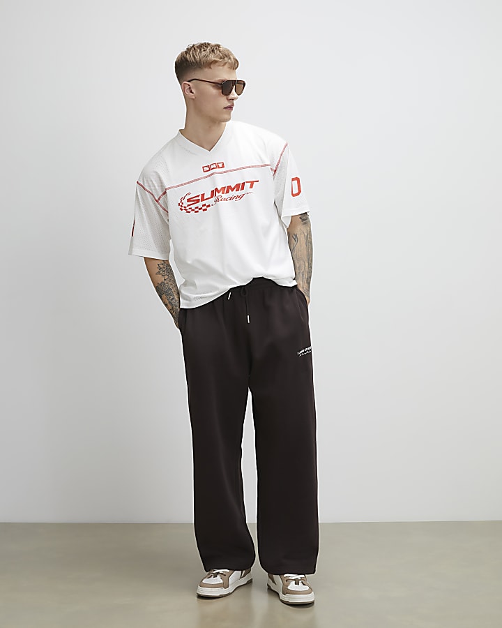 White Oversized Fit Summit Racing T-Shirt