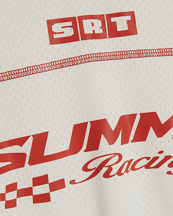 White Oversized Fit Summit Racing T-Shirt