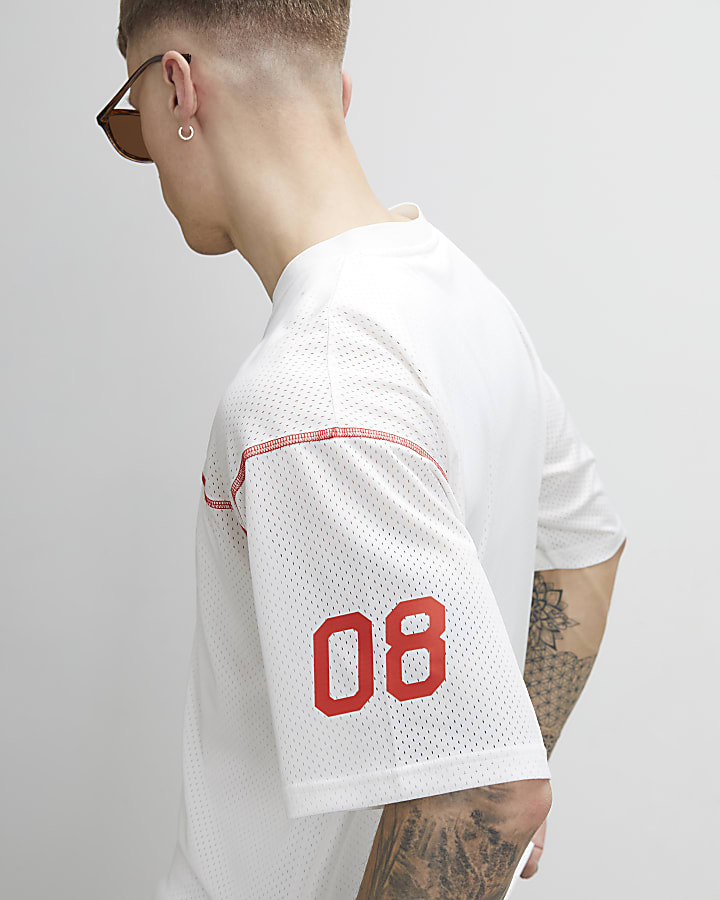 White Oversized Fit Summit Racing T-Shirt