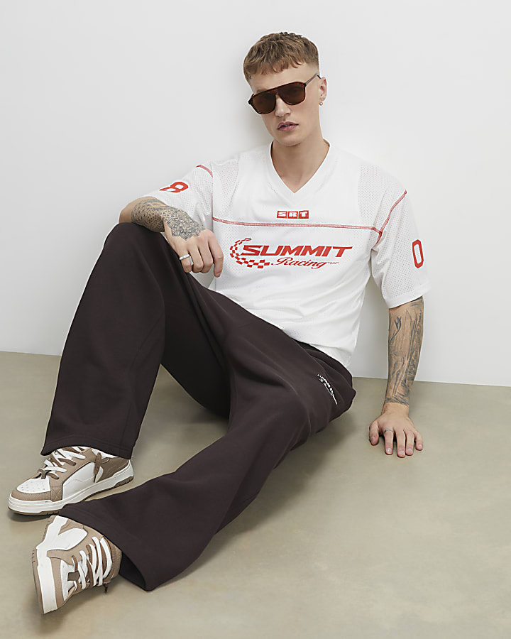 White Oversized Fit Summit Racing T-Shirt