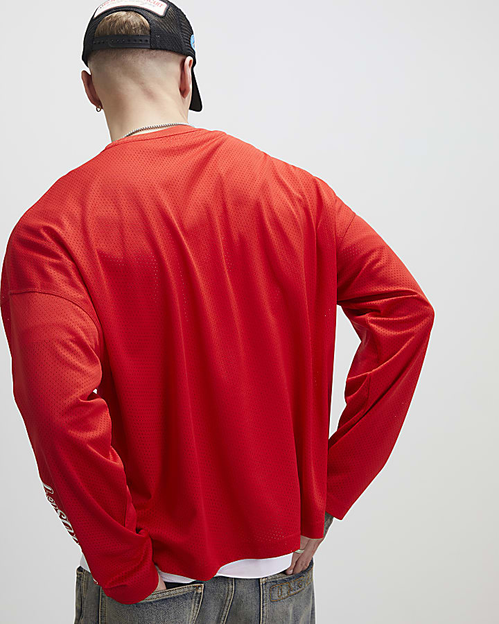 Red Oversized Fit 98 Precision Racing T-Shirt