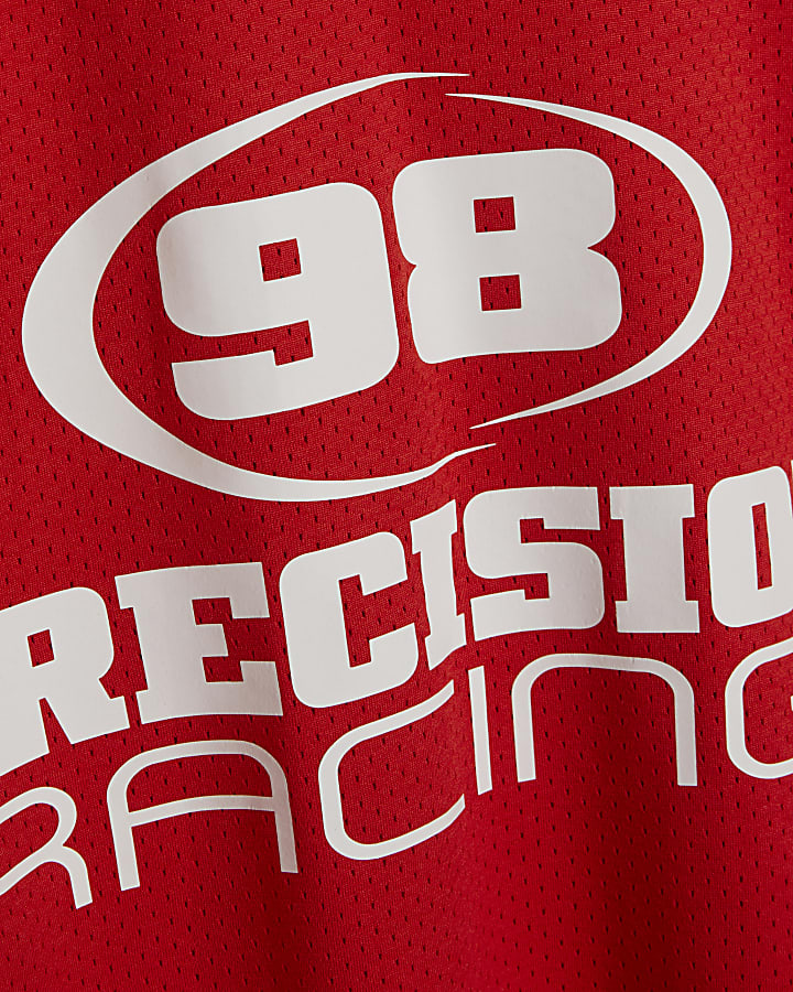 Red Oversized Fit 98 Precision Racing T-Shirt