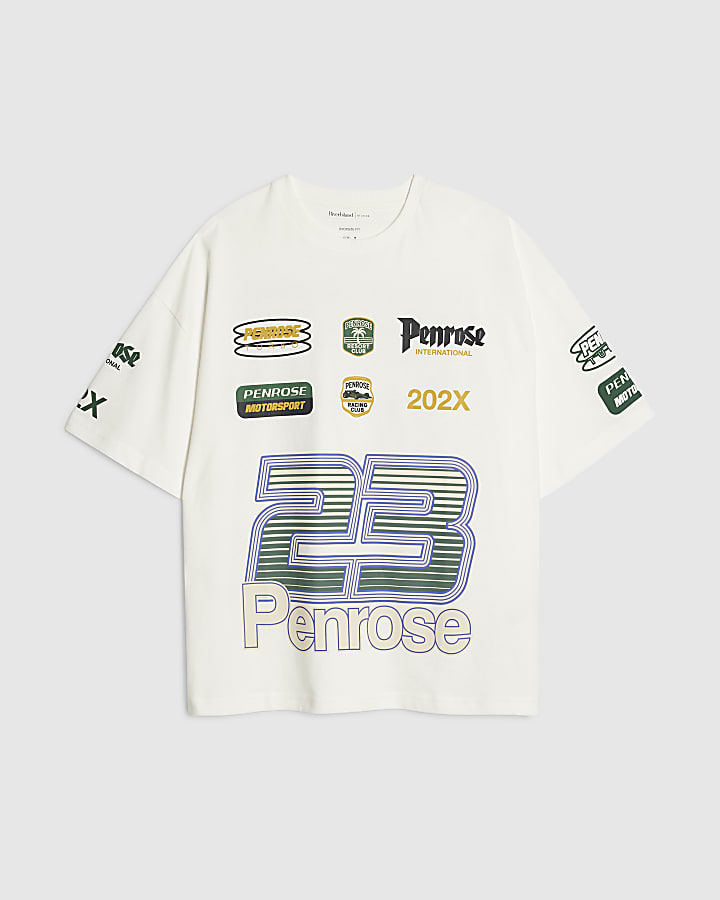 White Oversized Fit Penrose 23 T-Shirt