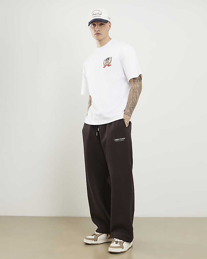 White Oversized USA Crest T-Shirt