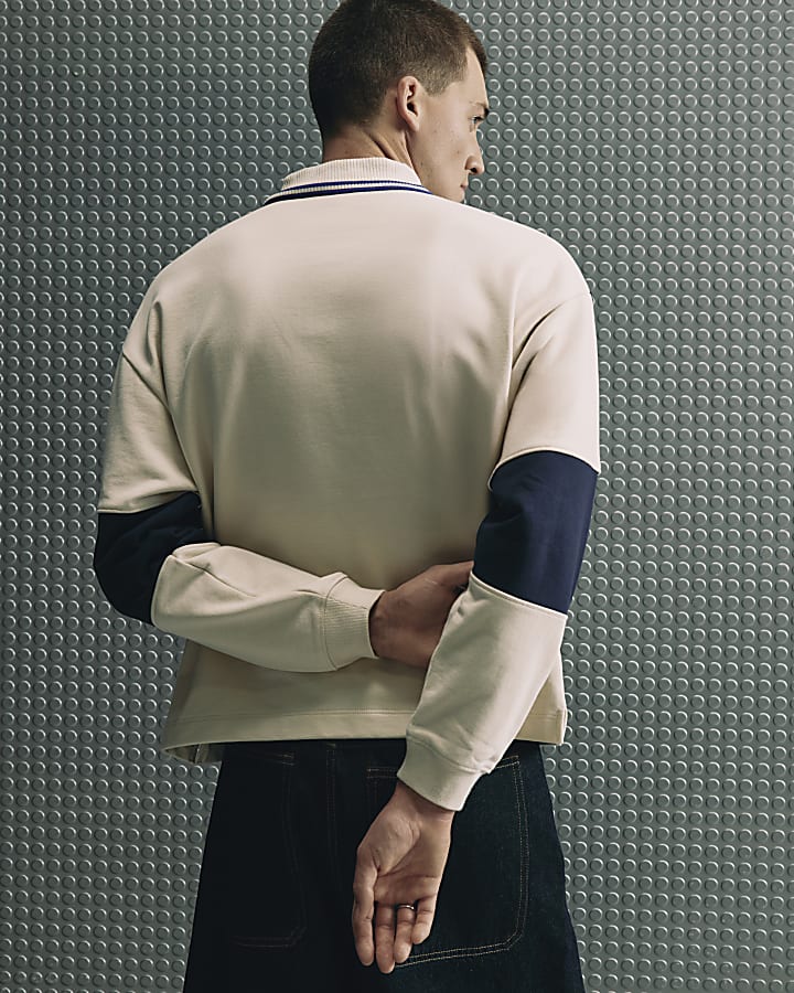 Cream Oversized Fit Prolific Rugby Shirt