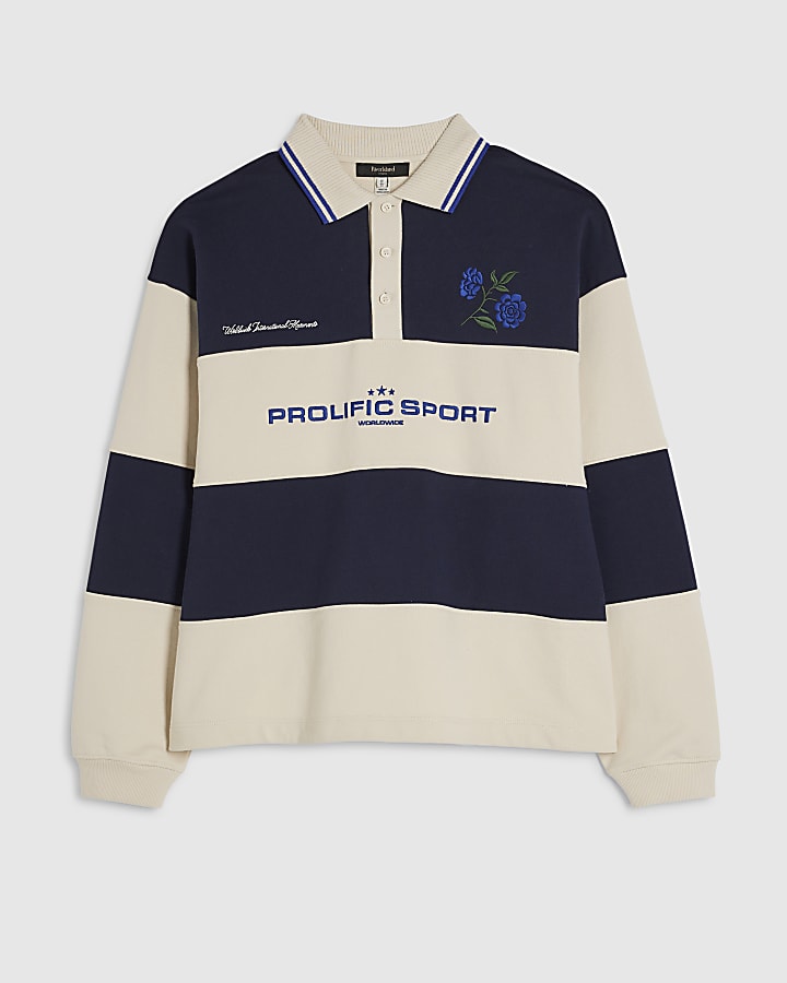 Cream Oversized Fit Prolific Rugby Shirt