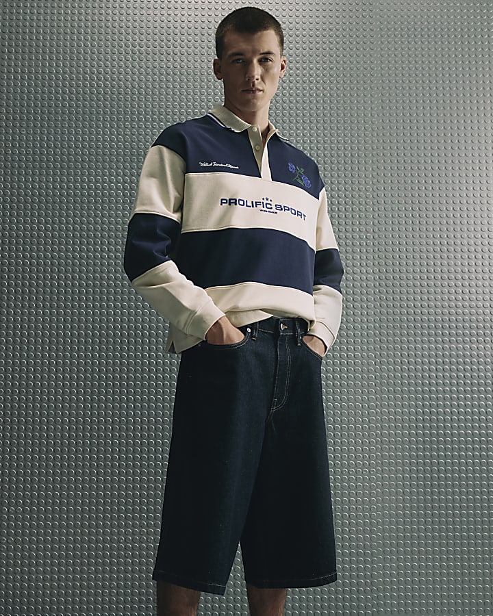 Cream Oversized Fit Prolific Rugby Shirt