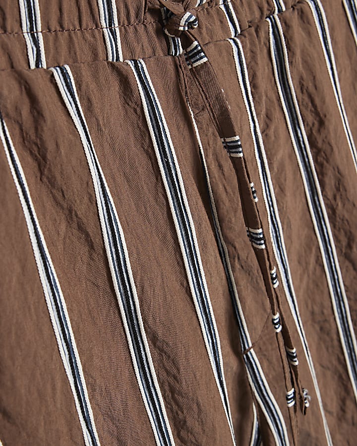 Brown RI Studio Stripe Shorts