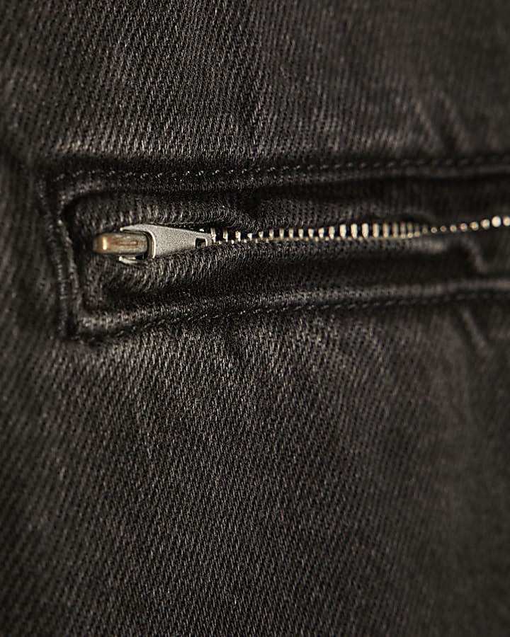 Black Washed Denim Jacket