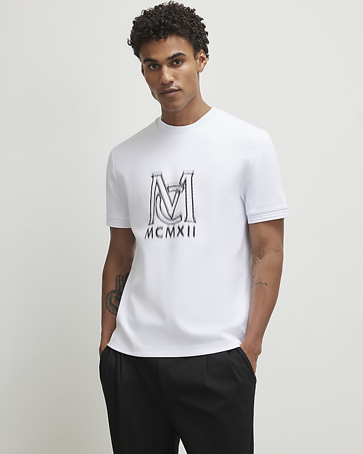 White Slim Fit Shadow MCMXII T-Shirt