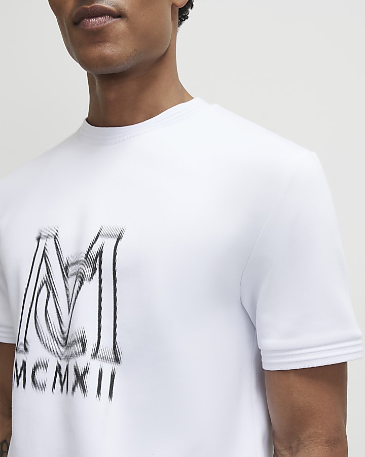 White Slim Fit Shadow MCMXII T-Shirt