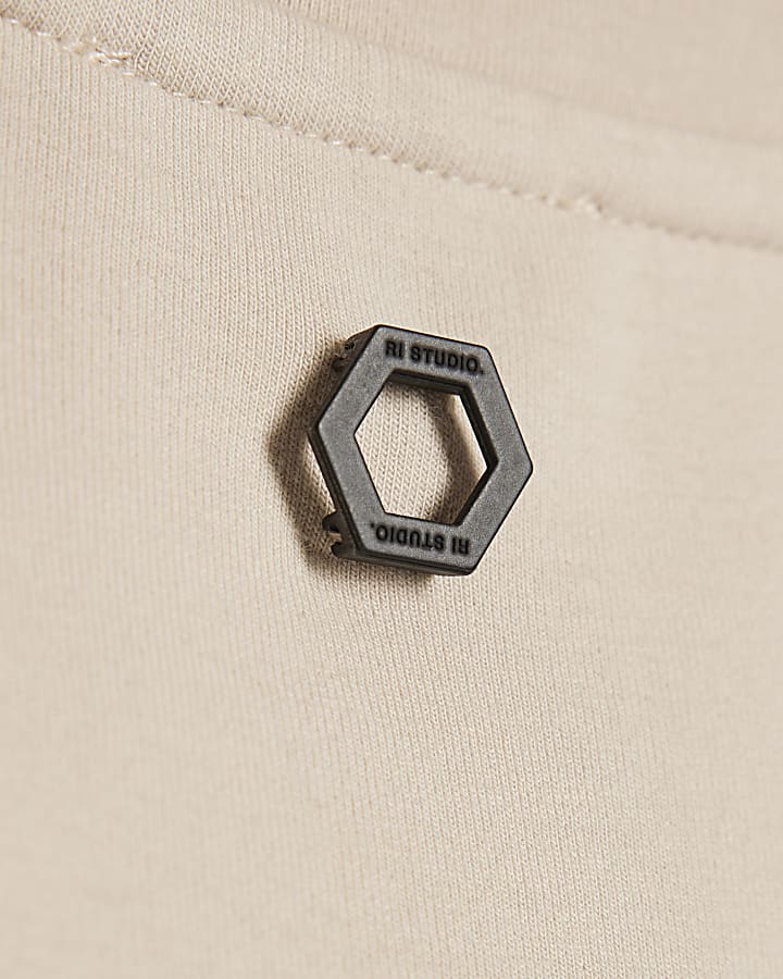 Beige RI Studio Boxy T-Shirt