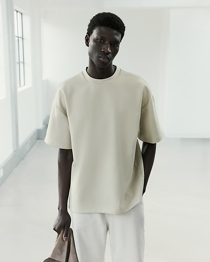 Beige RI Studio Boxy T-Shirt