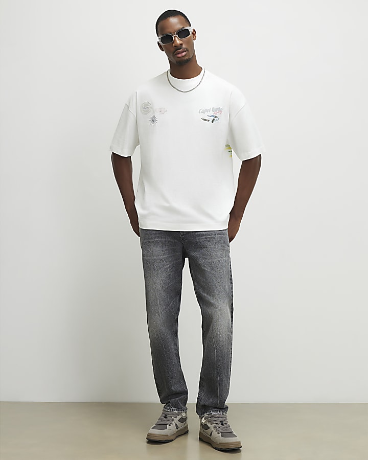 White Oversized Capri Turbo Resort T-Shirt